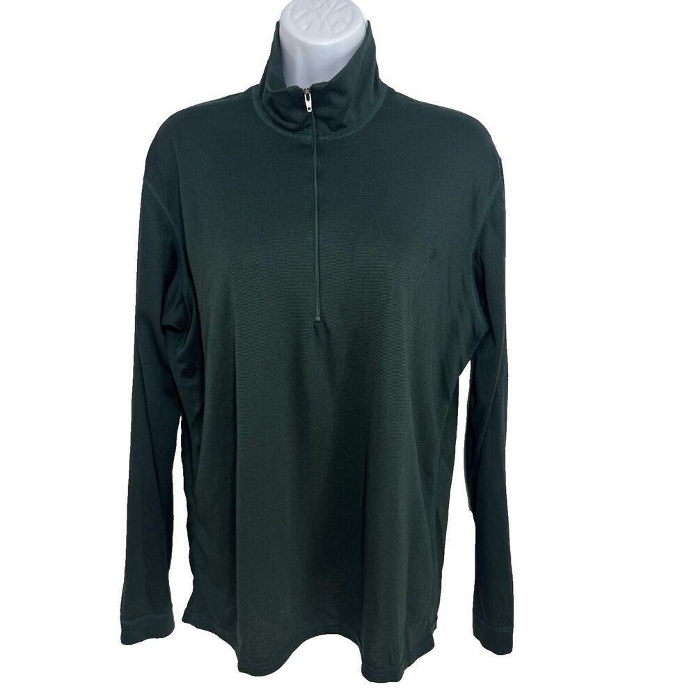 Patagonia Green Capilene Baselayer  1/4 Zip Long Sleeve Shirt Women Medium